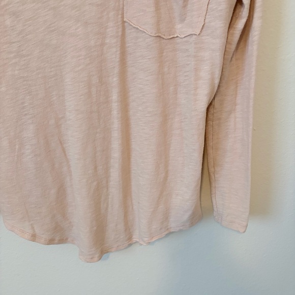 We The Free Free People Pink Scoop Neck Tee Size Small - Picture 3 of 6